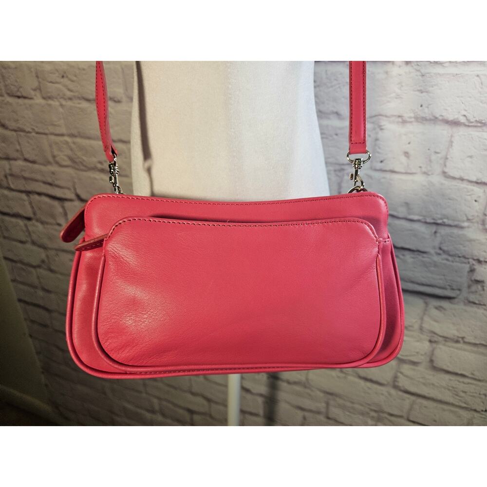 Giani Bernini Women's Pink‎ Crossbody Bag Purse Pockets Zippers Strap Removes - Picture 8 of 14
